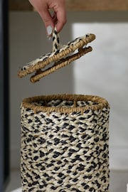 Black/White Woven Toilet Roll Storage - Image 4 of 5