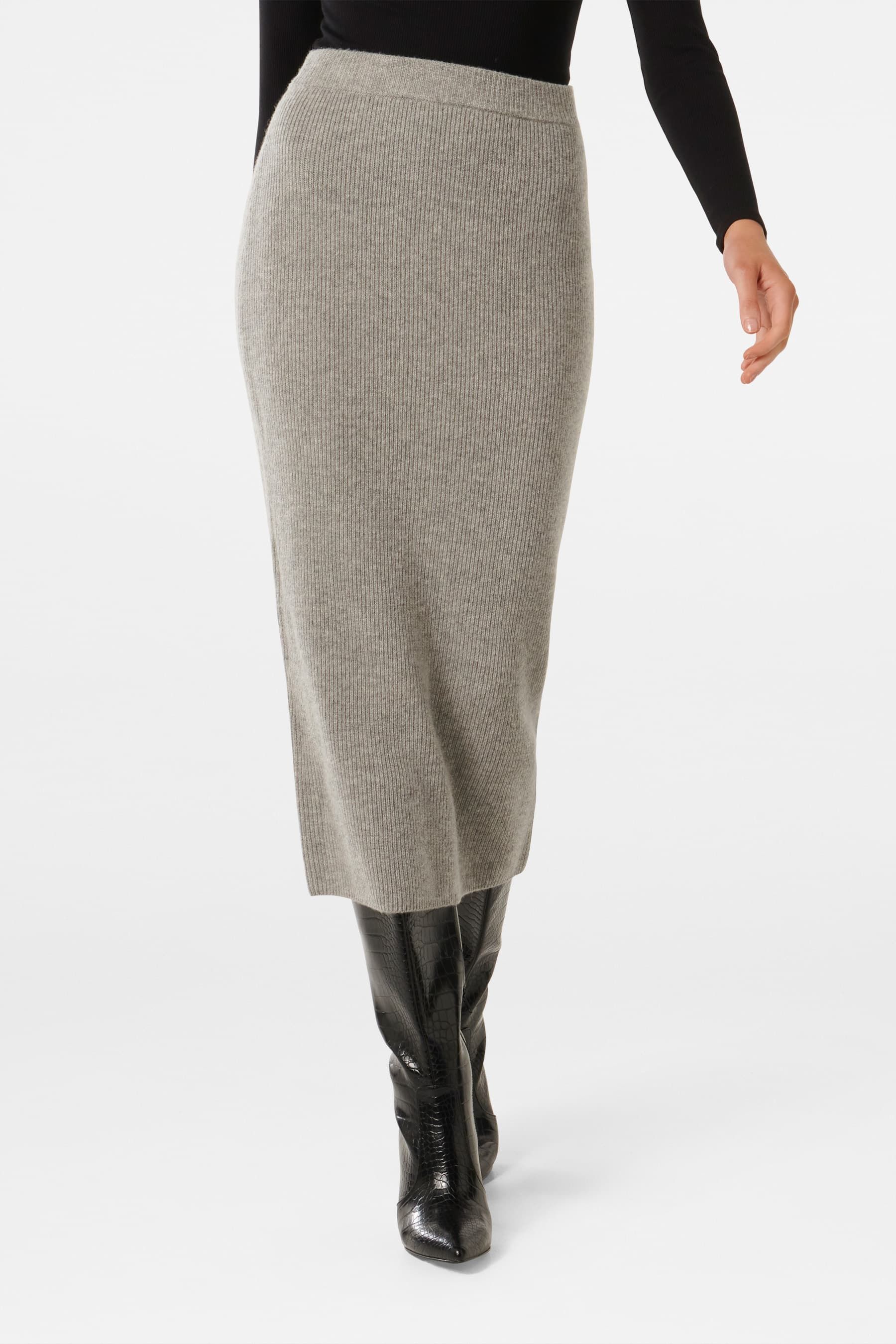 Buy Forever New Grey Erin Knit Skirt from Next Luxembourg