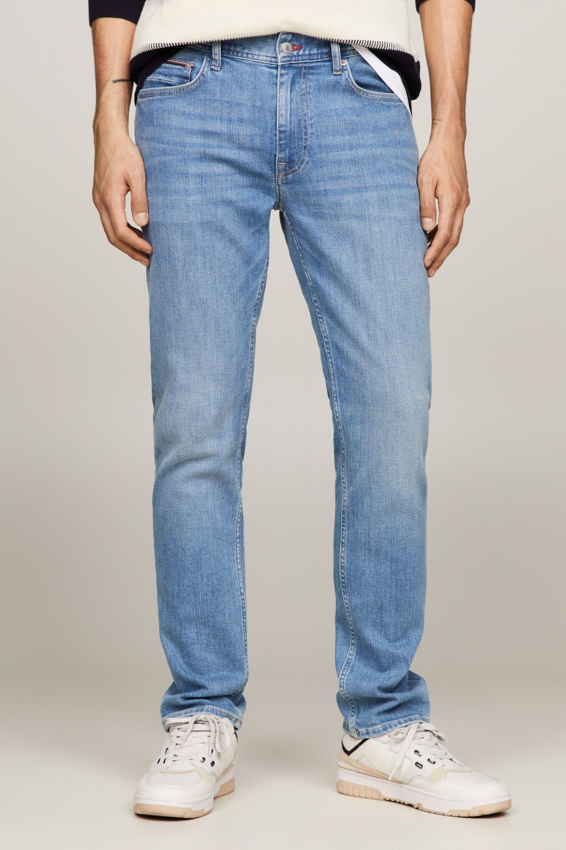 Tommy Hilfiger Blue Straight Denton Jeans - Image 1 of 5