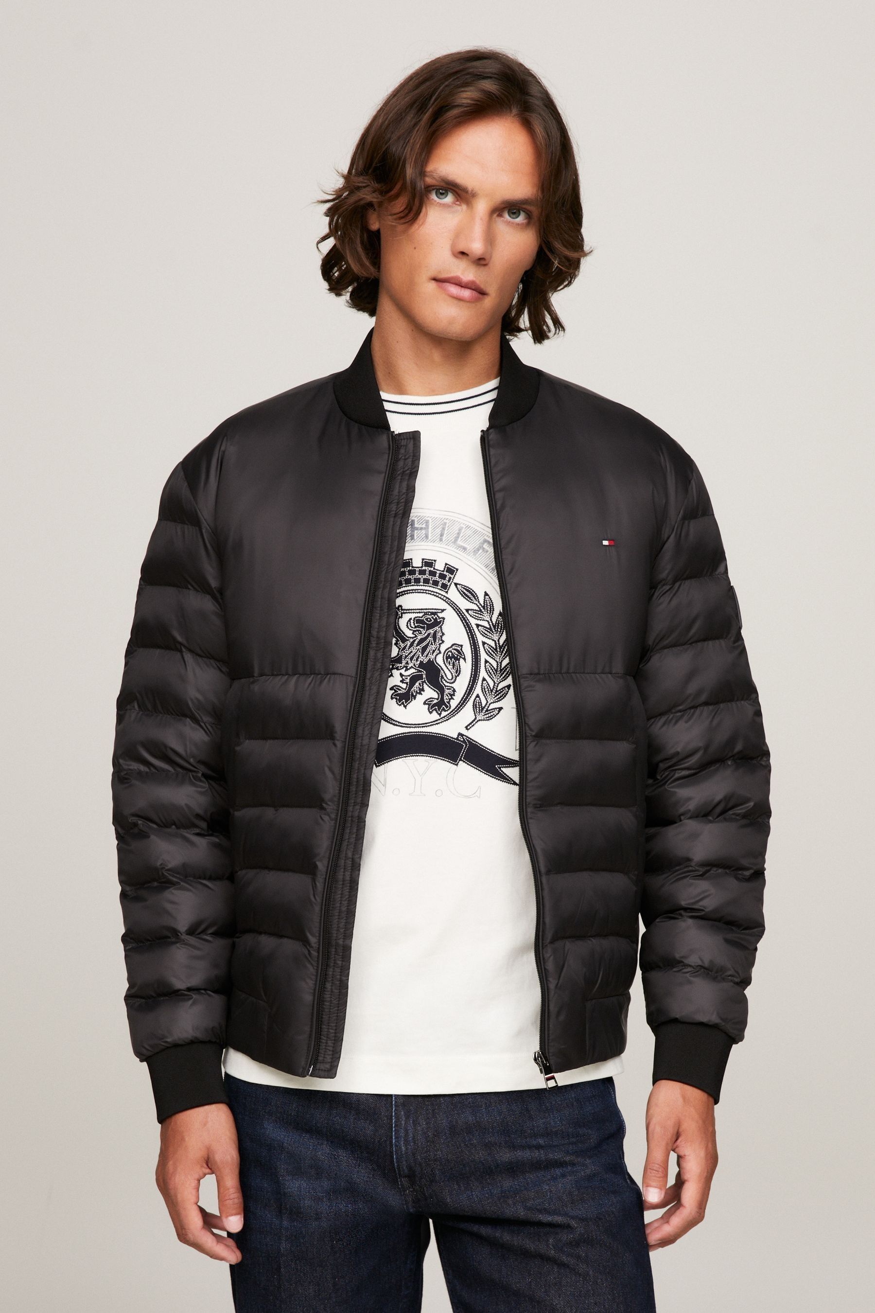 Black jacket tommy hilfiger online