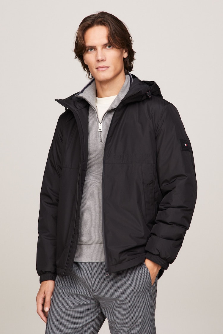 Tommy Hilfiger Black Portland Hooded Jacket - Image 1 of 6