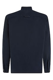 Tommy Hilfiger Blue Solid Bedford Overshirt - Image 5 of 6