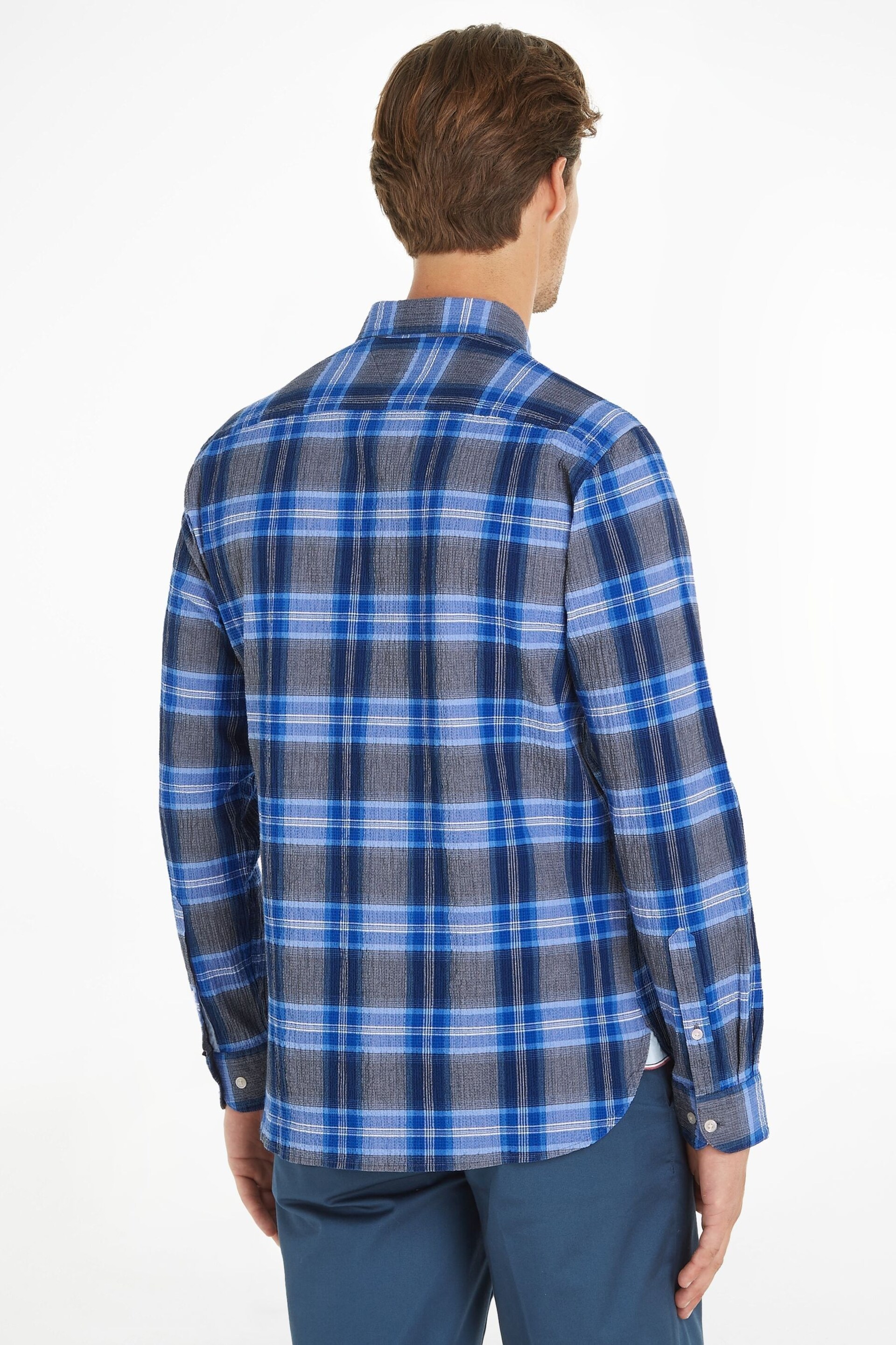 Tommy Hilfiger Blue Tartan Shirt - Image 2 of 6