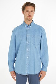 Tommy Hilfiger Blue Soft Denim Shirt - Image 1 of 6