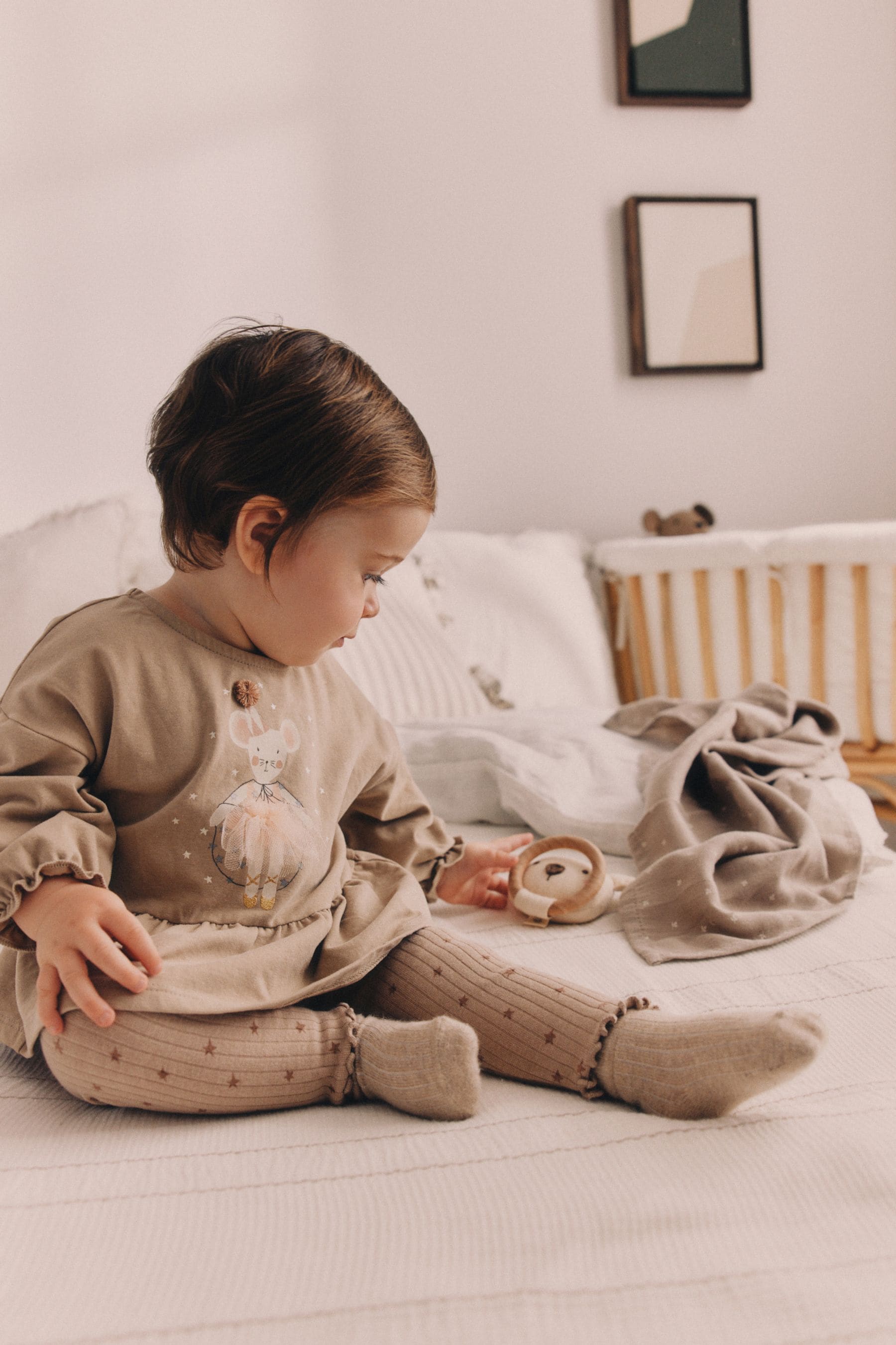 Buy Chocolate Brown Ballerina Mouse Baby Long Sleeve Top And Leggings Set from the Next UK online shop