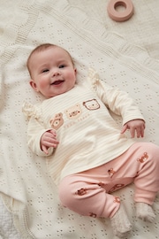 Beige Baby Long Sleeve Top And Leggings Set - Image 1 of 13