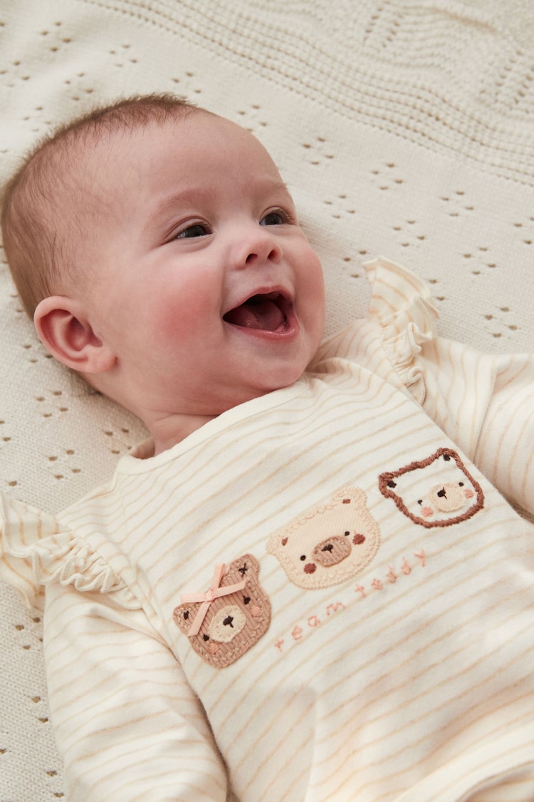 Beige Baby Long Sleeve Top And Leggings Set - Image 2 of 13