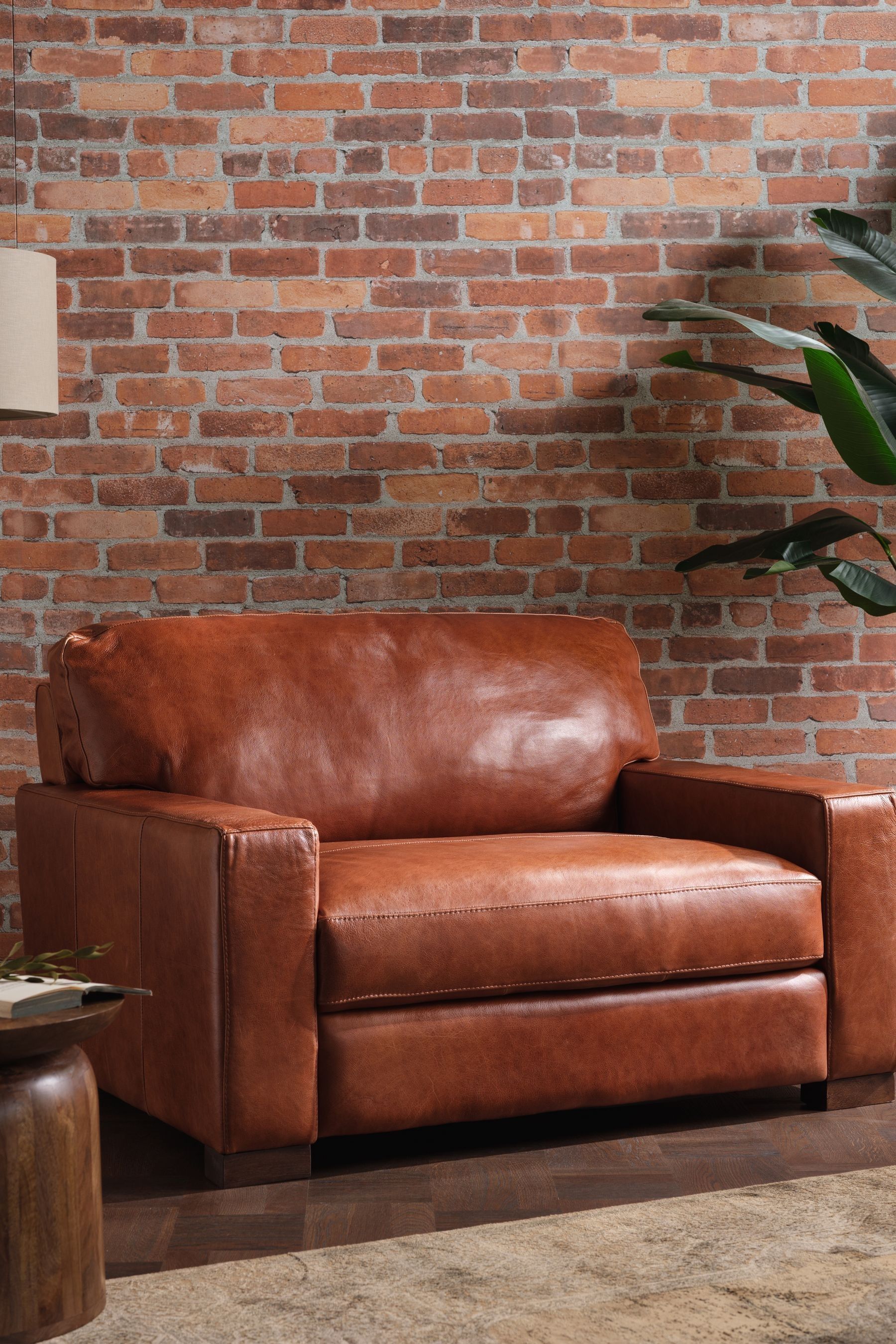 Buy Barker and Stonehouse Rust Brown Lorenza Leather Snuggle Chair from the Next UK online shop