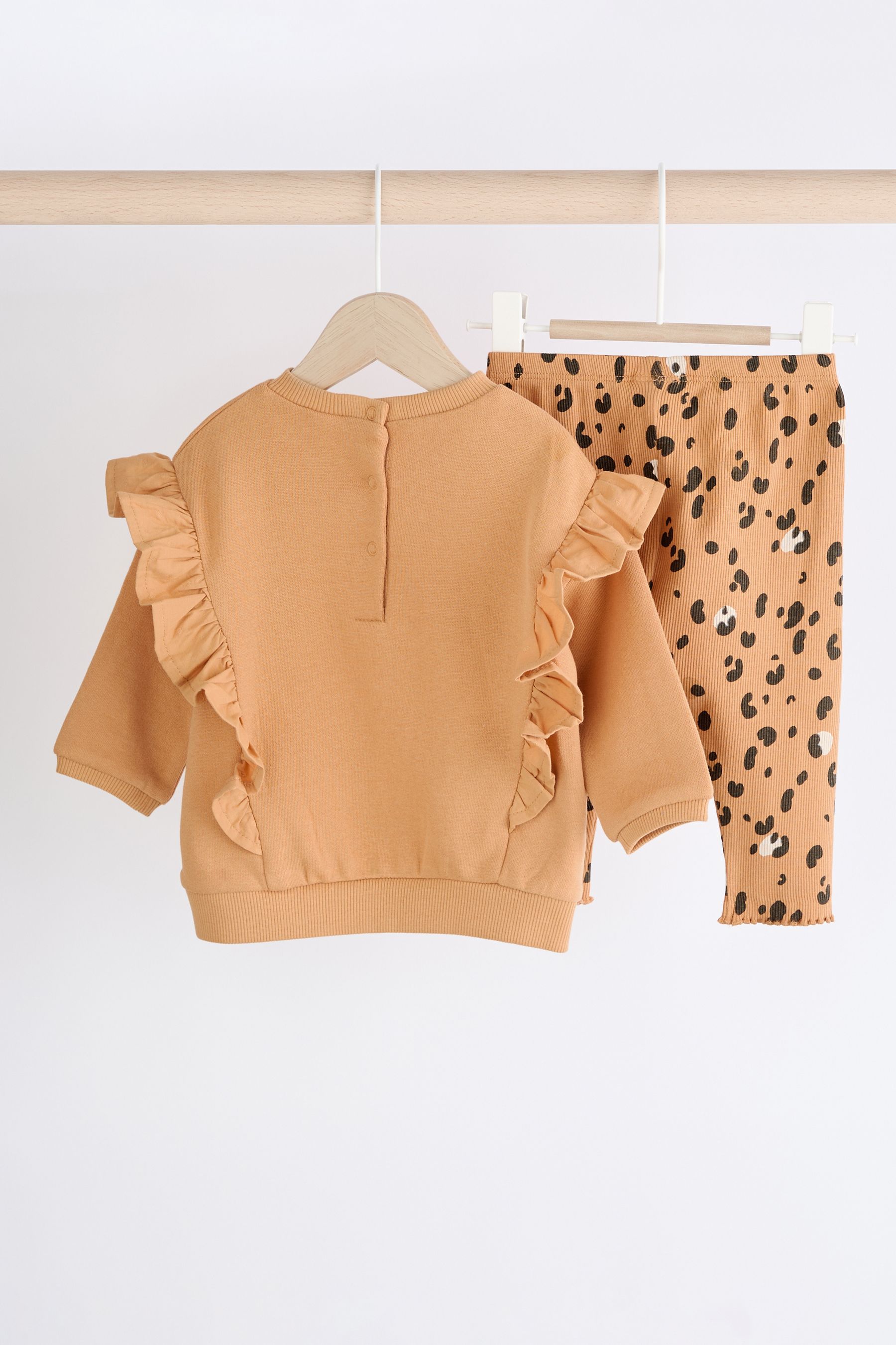 Buy Tan Brown Leopard Print Cosy Baby Sweatshirt And Leggings 2 Piece Set from Next Canada