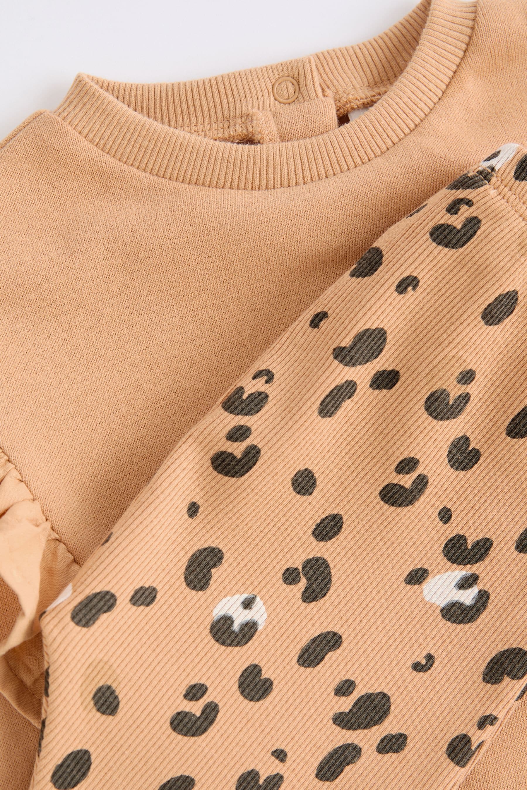 Buy Tan Brown Leopard Print Cosy Baby Sweatshirt And Leggings 2 Piece Set from Next Canada