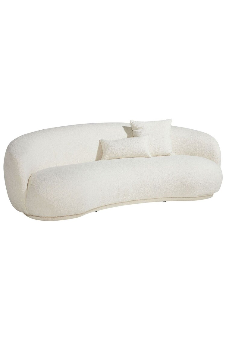 Barker and Stonehouse Ivory Margot Boucle Sofa - Image 2 of 5