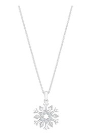 Simply Silver Silver Tone Snowflake Pendant Necklace - Image 1 of 4