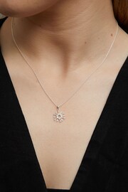 Simply Silver Silver Tone Snowflake Pendant Necklace - Image 4 of 4