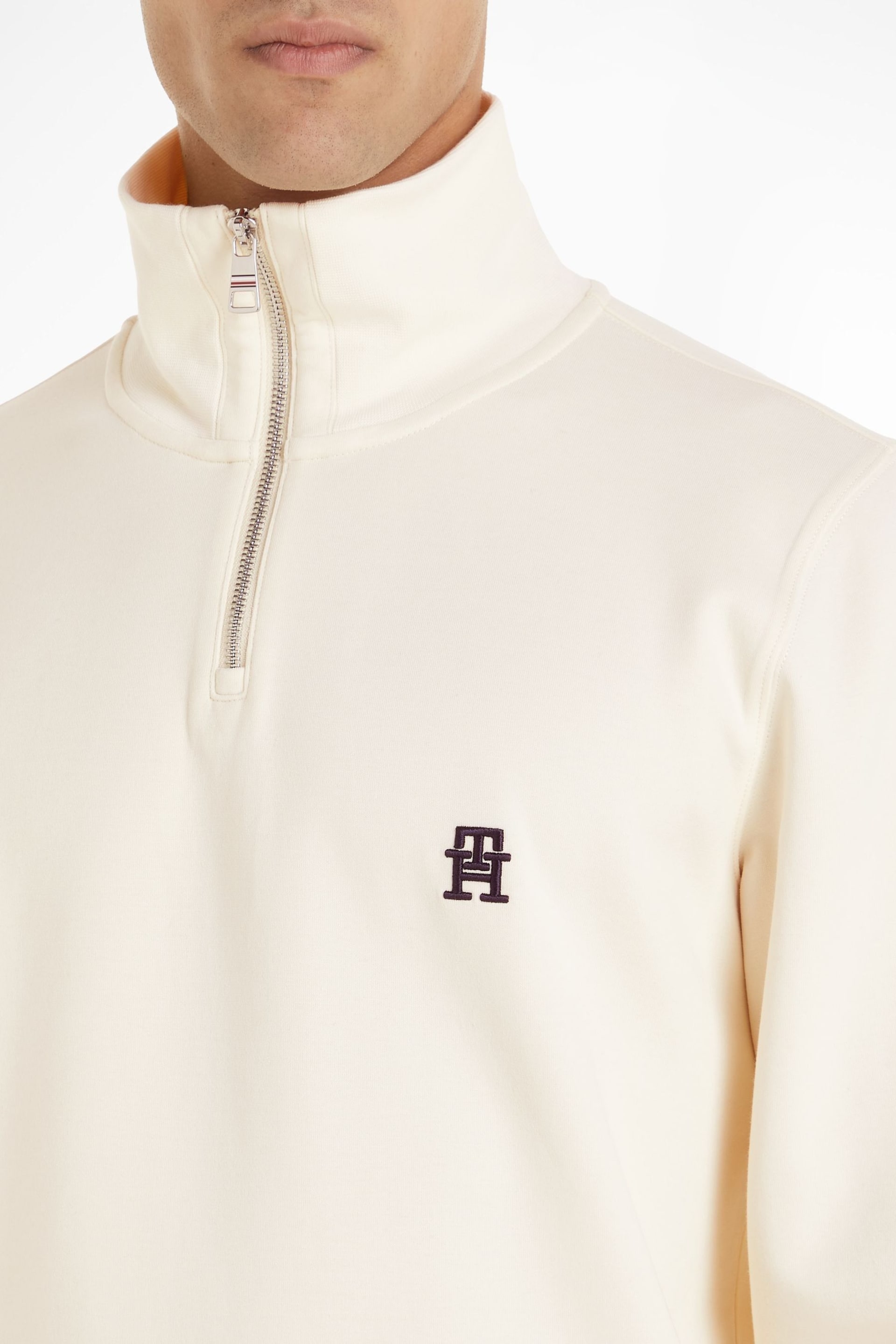 Tommy Hilfiger Monogram Cream Sweatshirt - Image 3 of 6