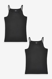 Name It Black Organic Cotton Vest 2 Pack - Image 1 of 5