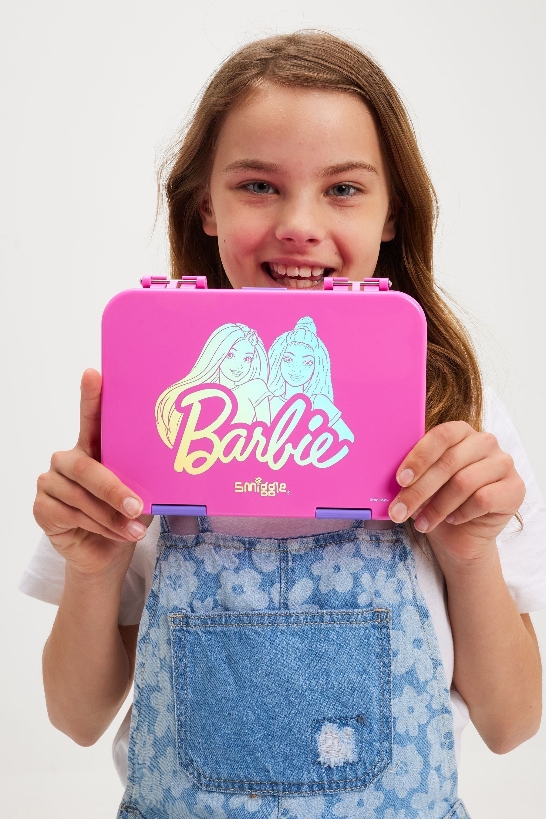 Smiggle Pink Barbie Medium Happy Bento Lunchbox