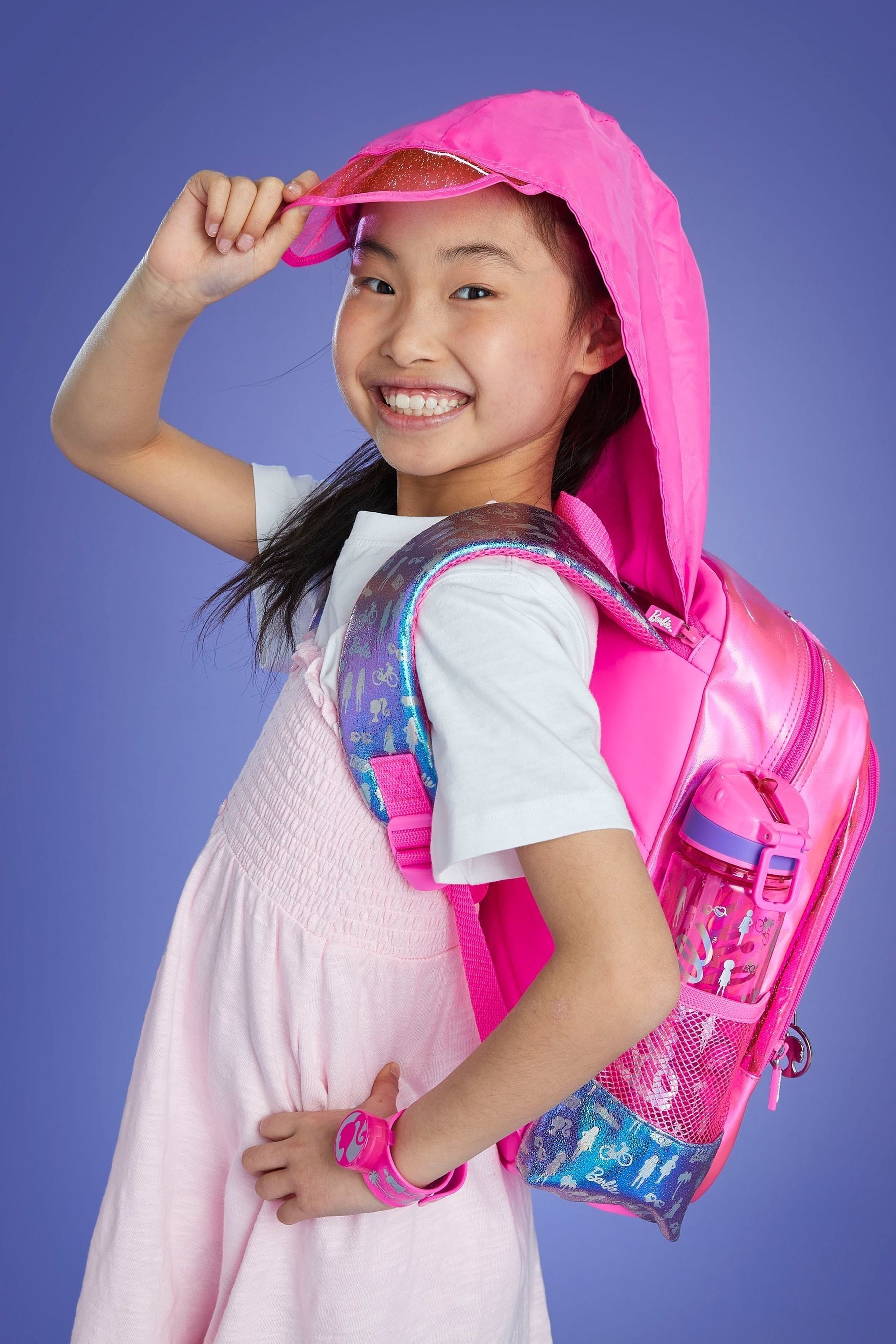 Buy Smiggle Pink Barbie Play and Go Junior Character Hoodie Backpack from the Next UK online shop