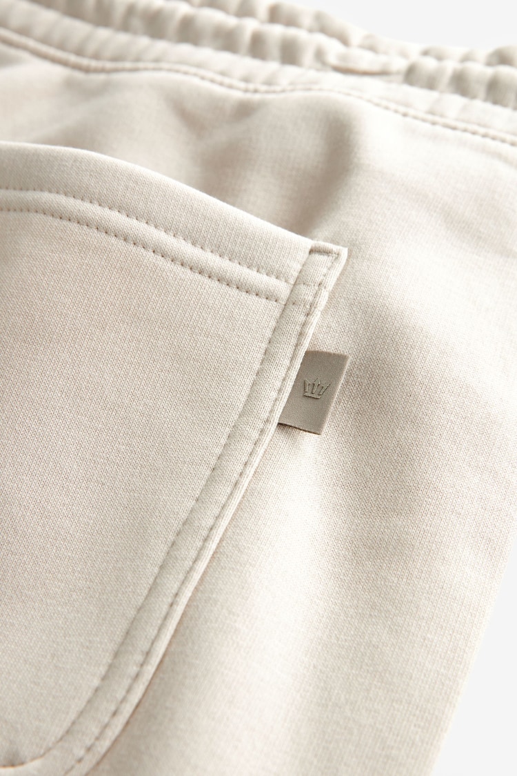 Ecru White Soft Fabric Jersey Shorts - Image 9 of 10