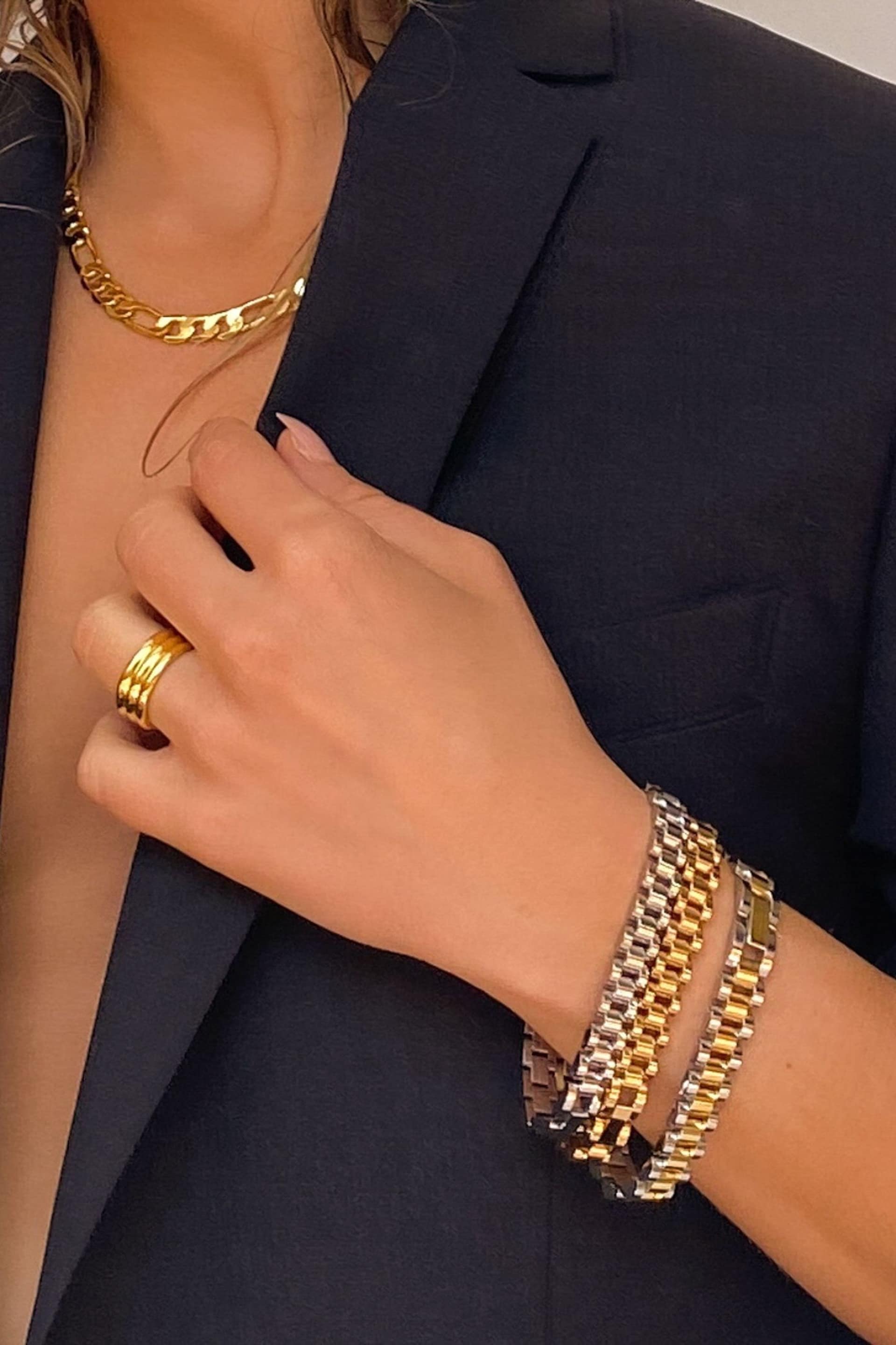 Luv Aj Gold Tone The Timepiece Bracelet - Image 7 of 7