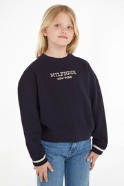 Tommy Hilfiger Blue Monotype Foil Sweatshirt - Image 1 of 6