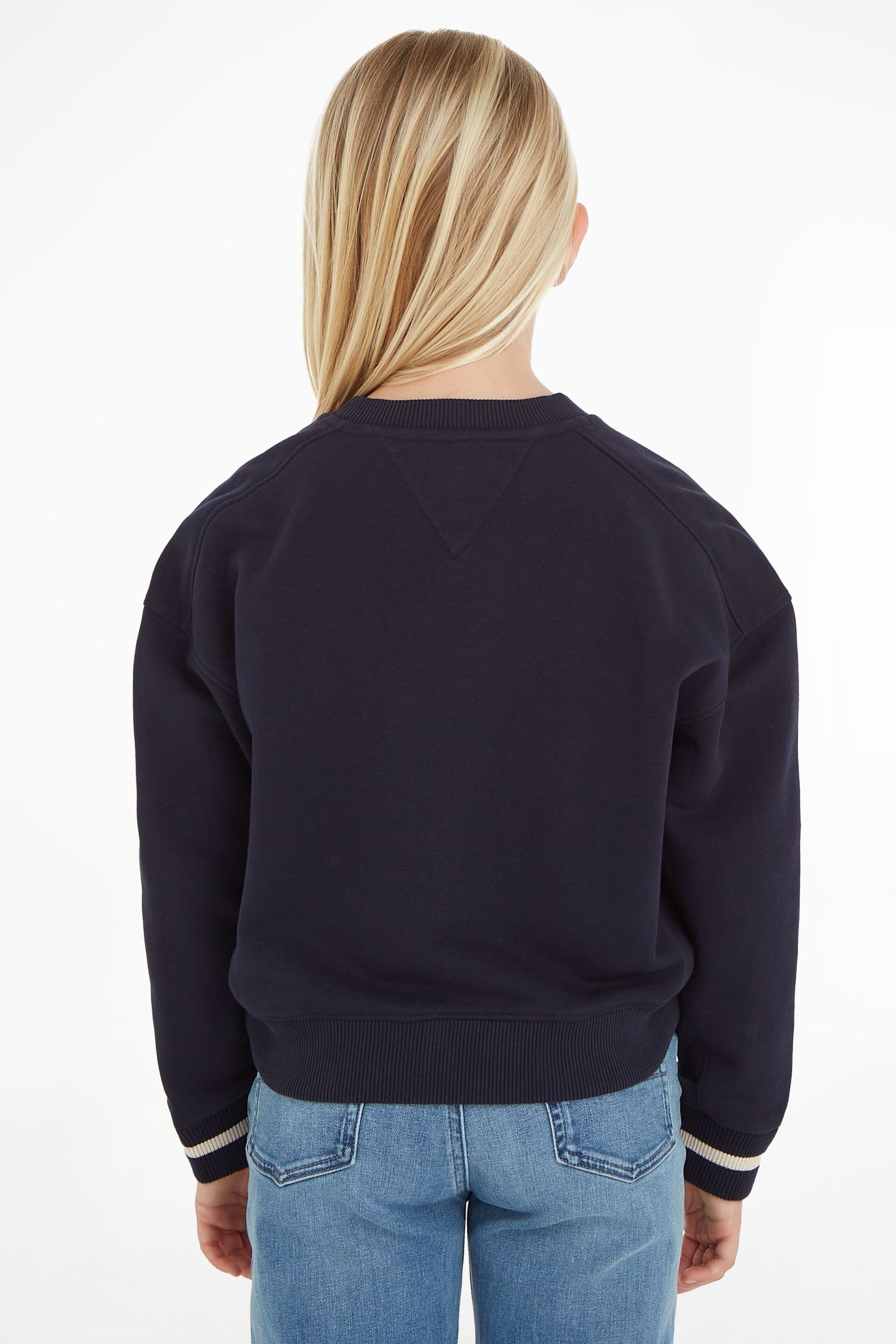 Tommy Hilfiger Blue Monotype Foil Sweatshirt - Image 2 of 6