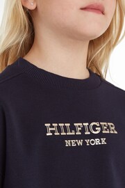 Tommy Hilfiger Blue Monotype Foil Sweatshirt - Image 3 of 6