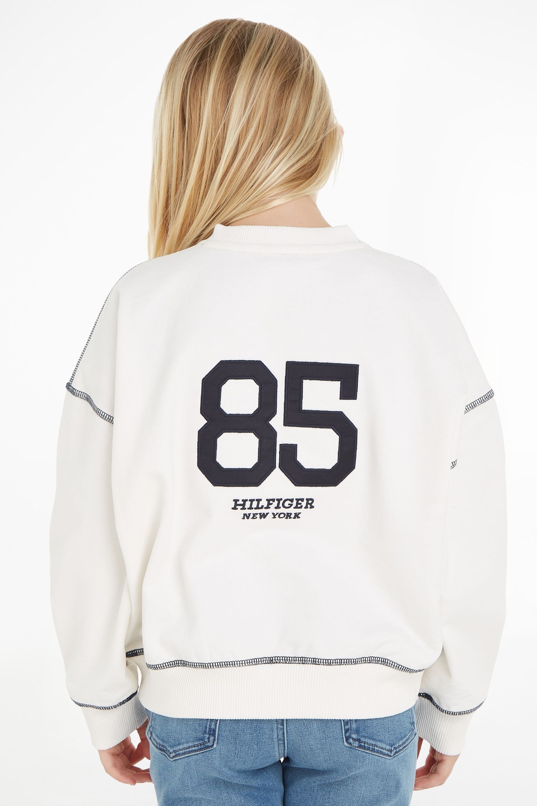 Buy Tommy Hilfiger White Script 85 Sweatshirt from Next Austria