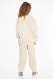 Tommy Hilfiger Cream Timeless Sweat Top Jogger Set - Image 2 of 6