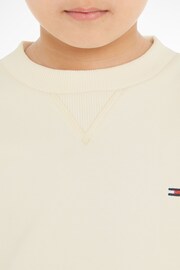 Tommy Hilfiger Cream Timeless Sweat Top Jogger Set - Image 3 of 6