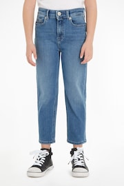 Tommy Hilfiger Blue High Rise Tapered Jeans - Image 1 of 6