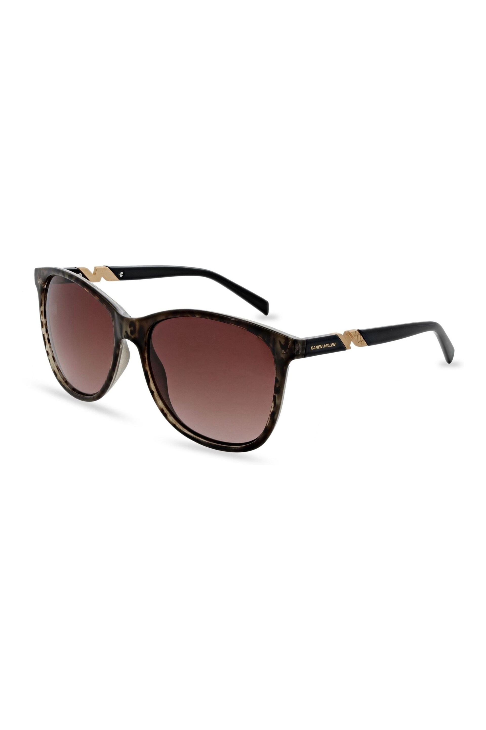 Karen Millen KM5057 Brown Sunglasses - Image 1 of 5