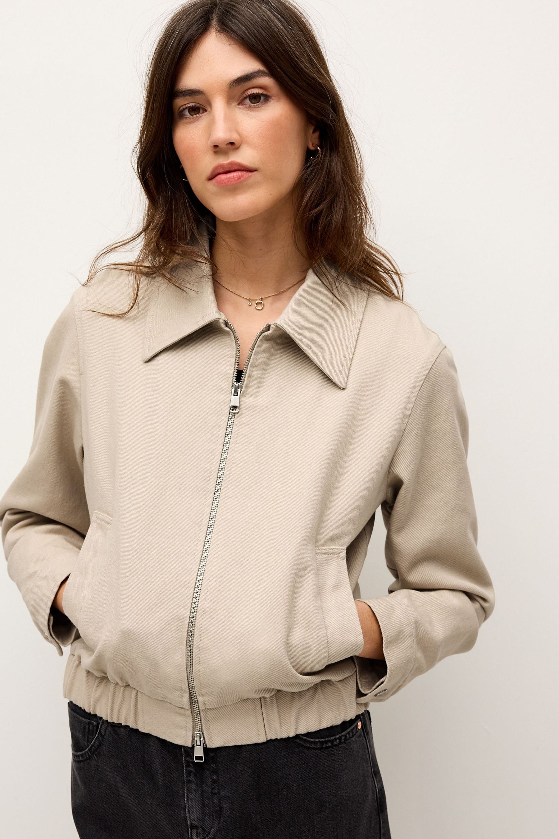 Buy Beige Harrington Jacket from Next Luxembourg