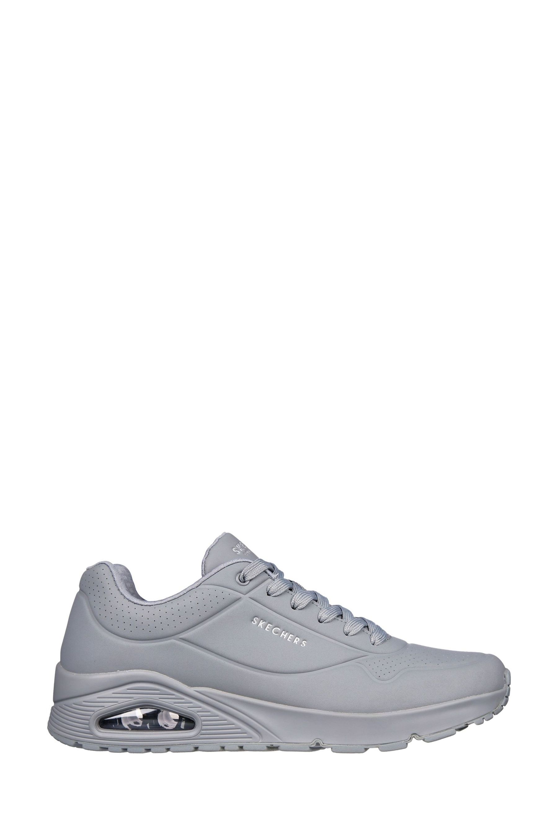 Buy Skechers Light Grey Standard Fit Mens Uno Stand On Air Lace Up Sports Trainers from Next Malta