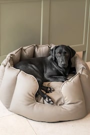 Lords and Labradors Mink Brown High Sided Dog Bed Rhino Leather - Image 3 of 6