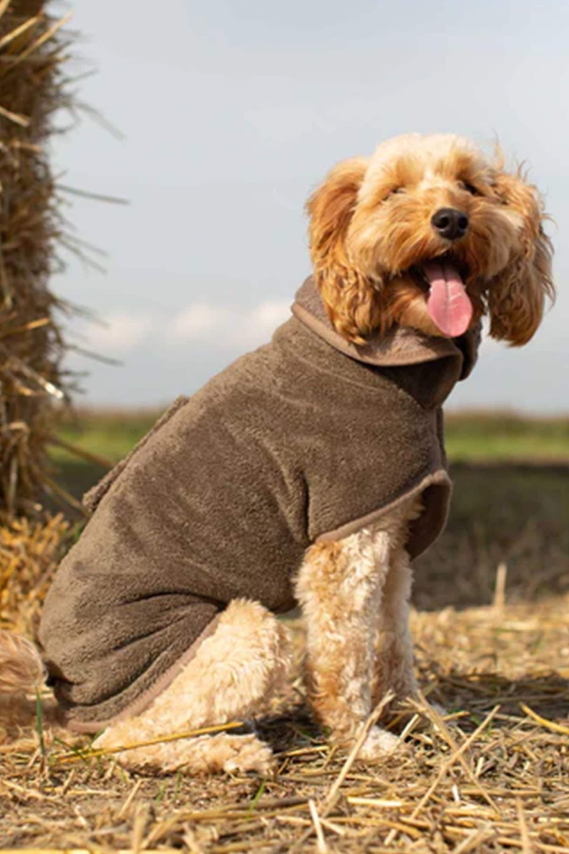 Lords and Labradors Brown Dog Drying Coat - Image 1 of 7