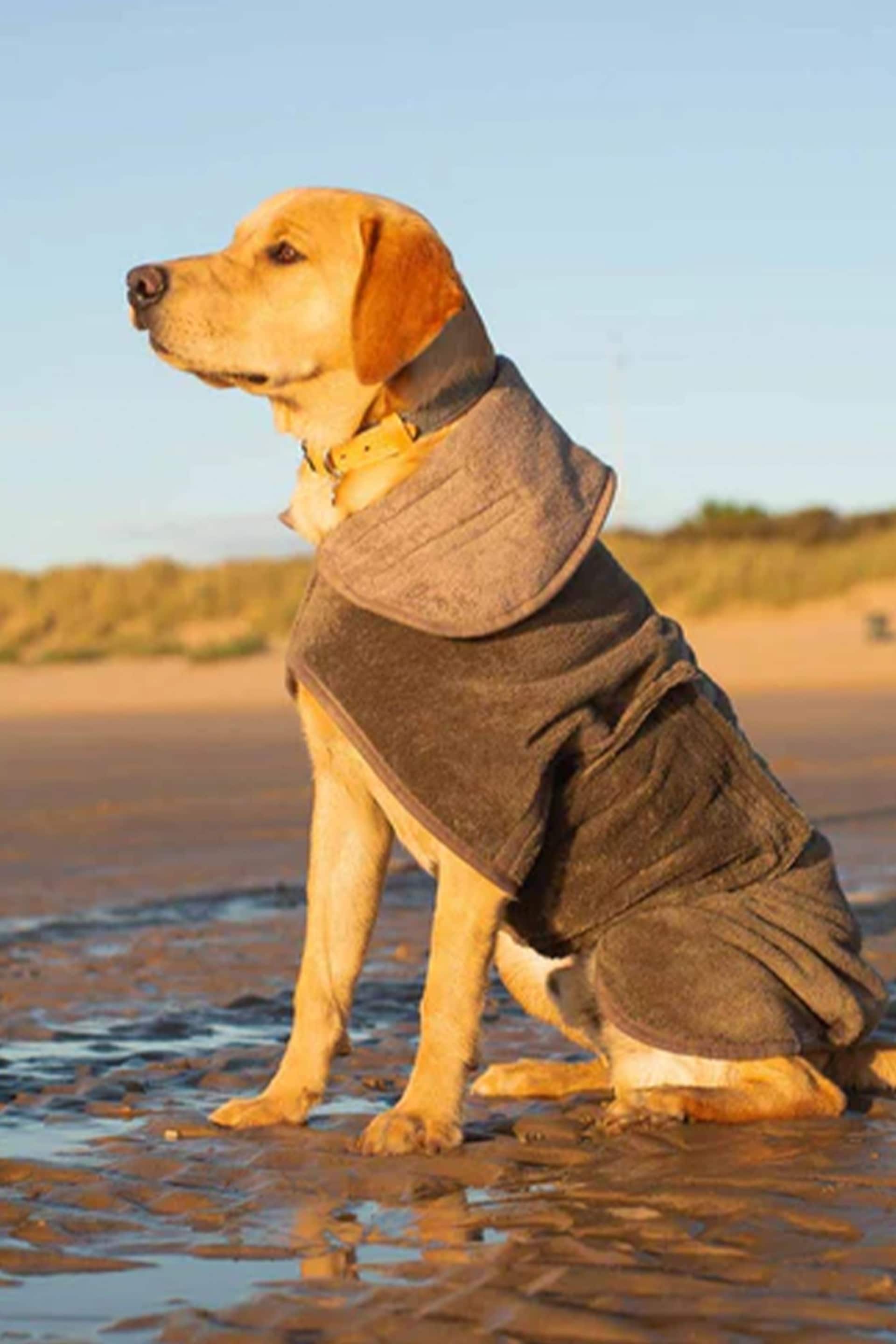Lords and Labradors Brown Dog Drying Coat - Image 2 of 7
