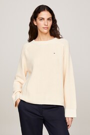 Tommy Hilfiger Cream Knit Sweater - Image 1 of 7