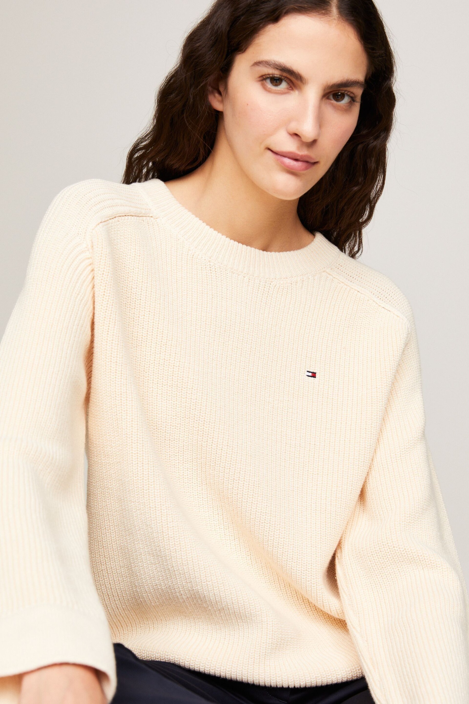 Tommy Hilfiger Cream Knit Sweater - Image 4 of 7