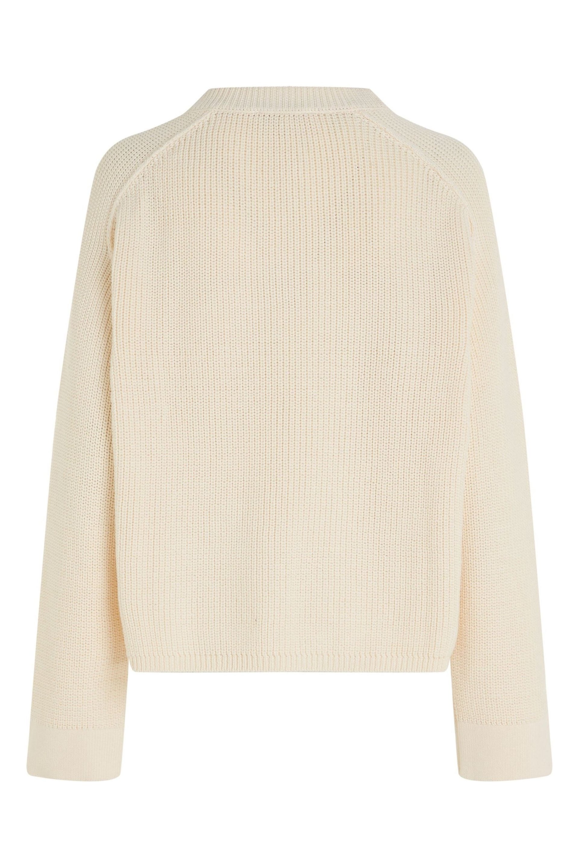 Tommy Hilfiger Cream Knit Sweater - Image 6 of 7