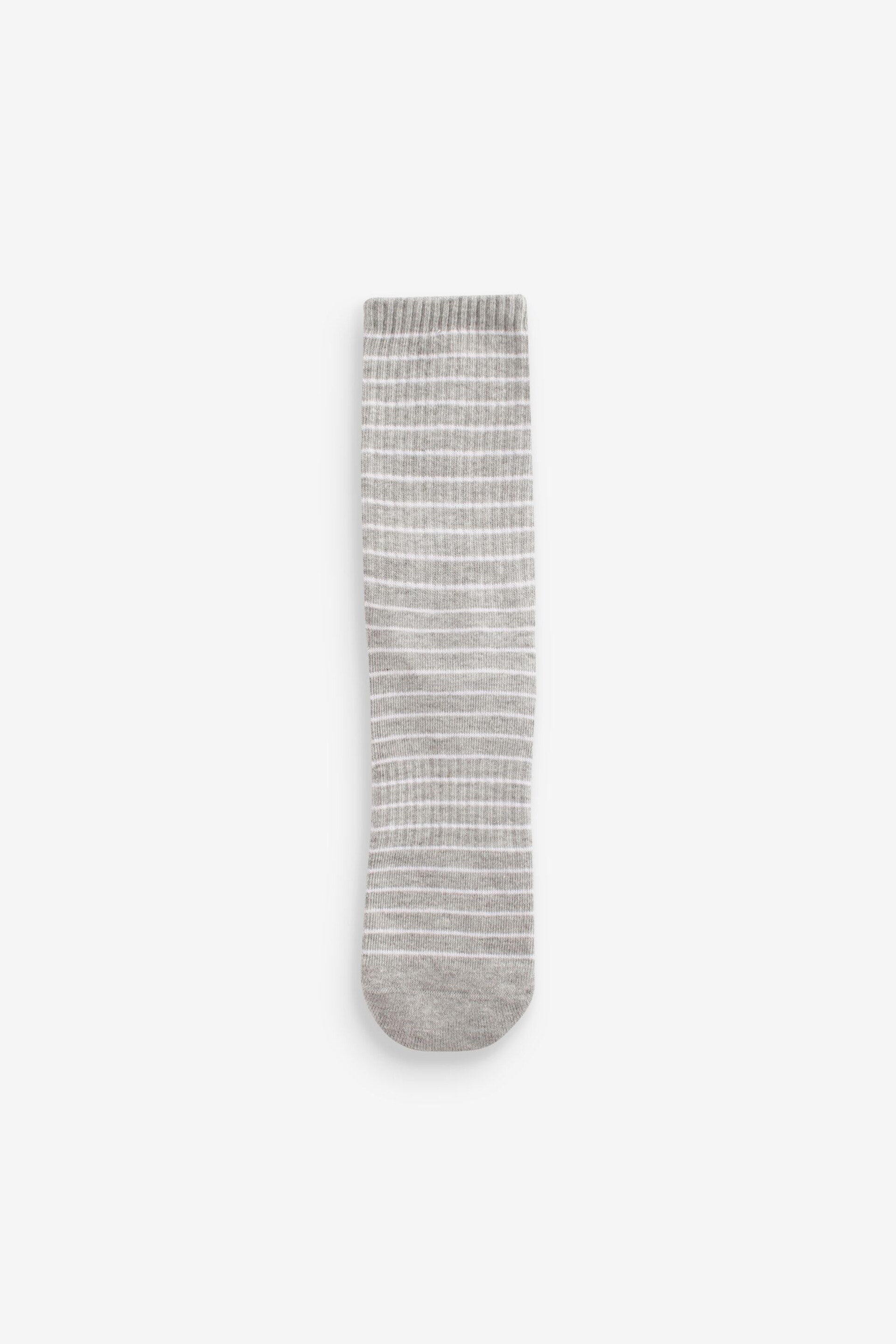 Black/White/Grey/Brown Stripe Cushion Sole Ribbed Ankle Socks With Arch Support 4 Pack - Image 3 of 5