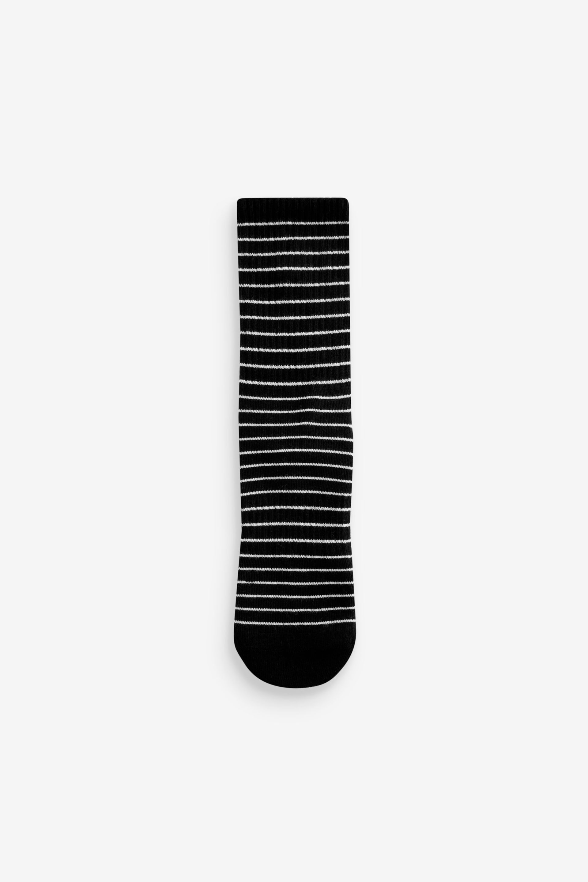 Black/White/Grey/Brown Stripe Cushion Sole Ribbed Ankle Socks With Arch Support 4 Pack - Image 4 of 5