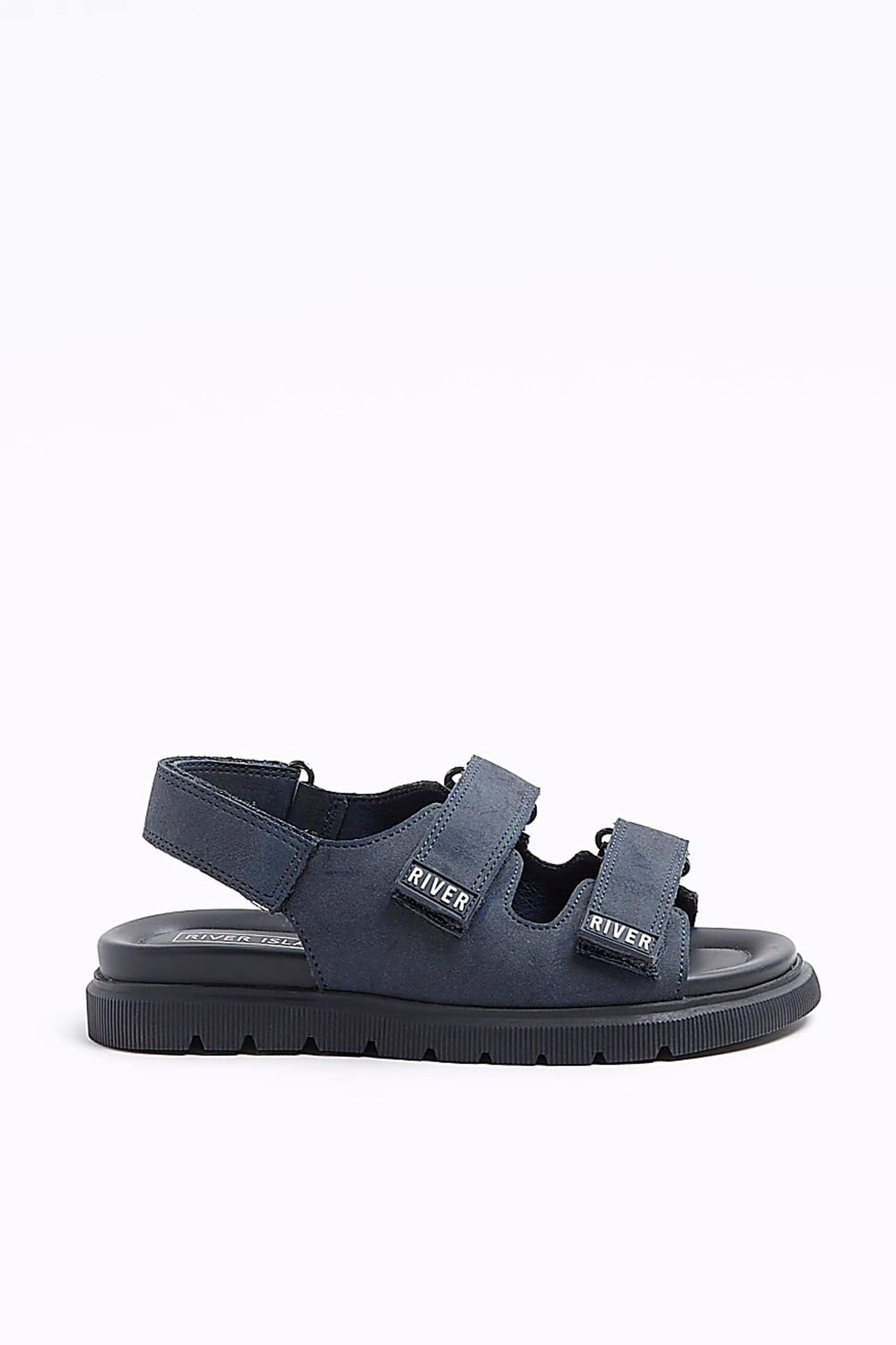 River Island Blue Boys Double Strap Sandals - Image 1 of 5
