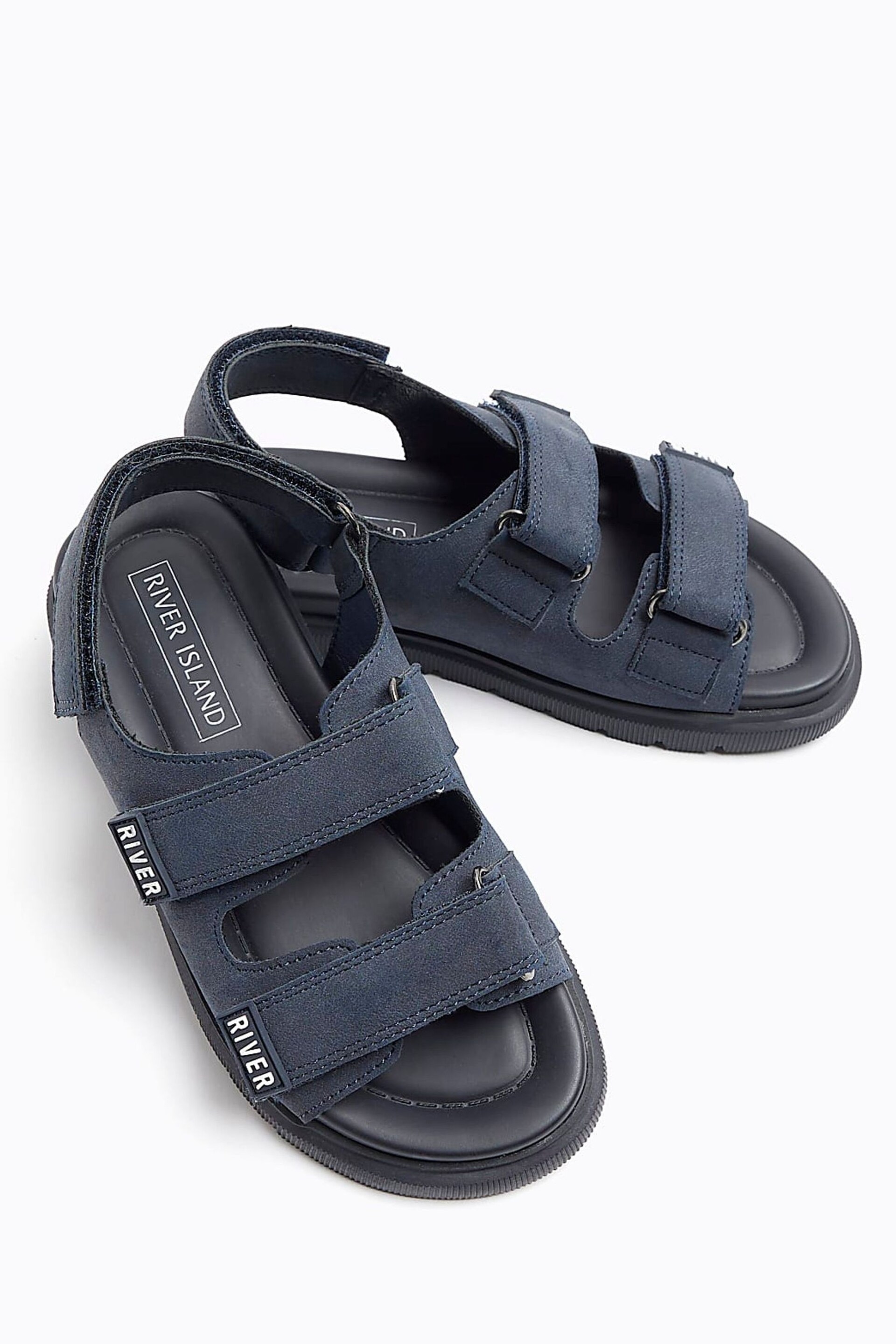 River Island Blue Boys Double Strap Sandals - Image 3 of 5