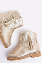 River Island Gold Girls Tassel Western Boots - Image 5 of 5