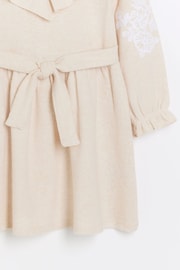 River Island Brown Mini Cosy Embroidery Girls Dress - Image 4 of 4