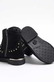 River Island Black Girls Black Studded Western Boots - Image 5 of 5