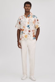 Reiss Multi Serra Printed Cuban Collar Shirt - Image 3 of 7