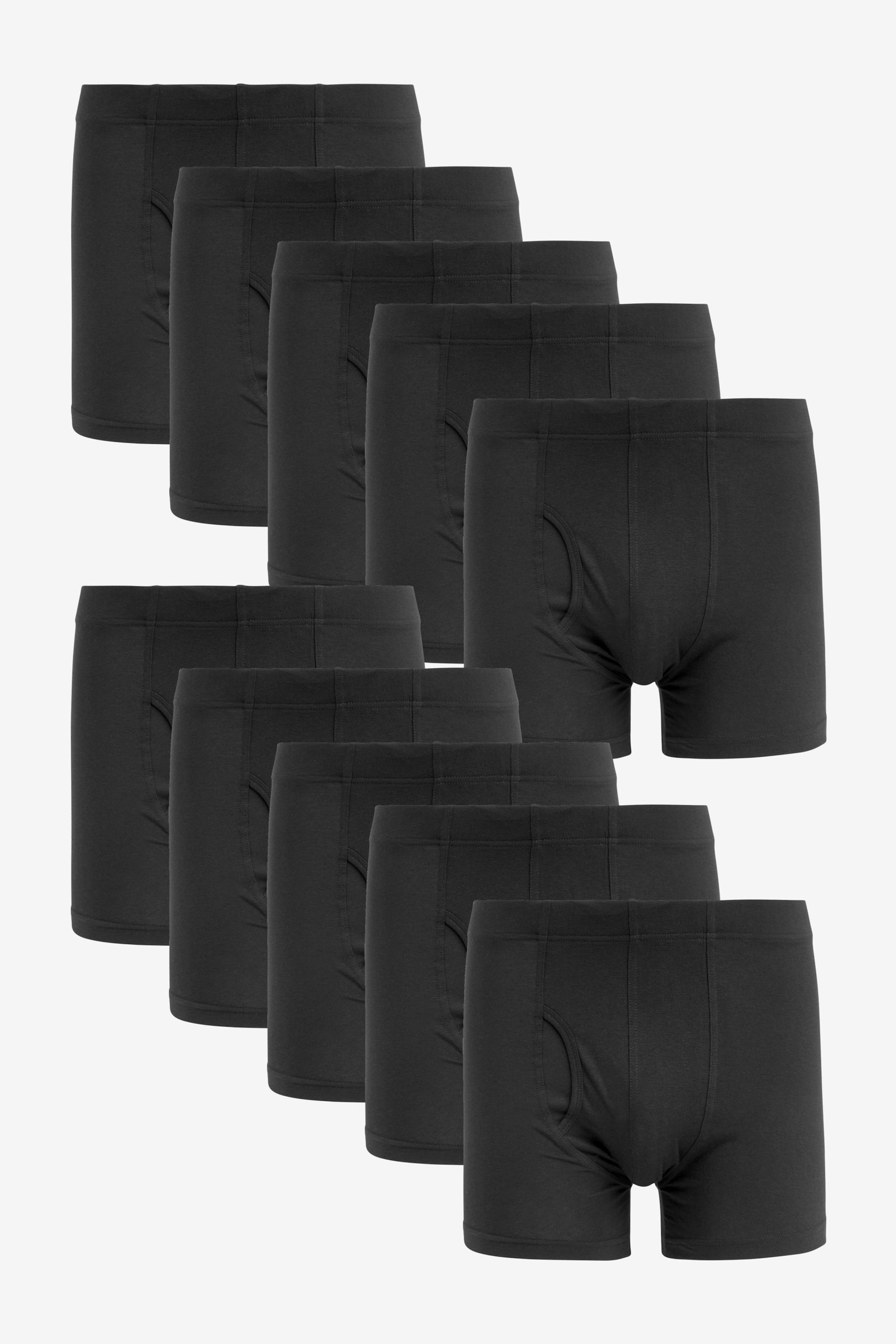 Black 10 pack A-Front Boxers - Image 1 of 3