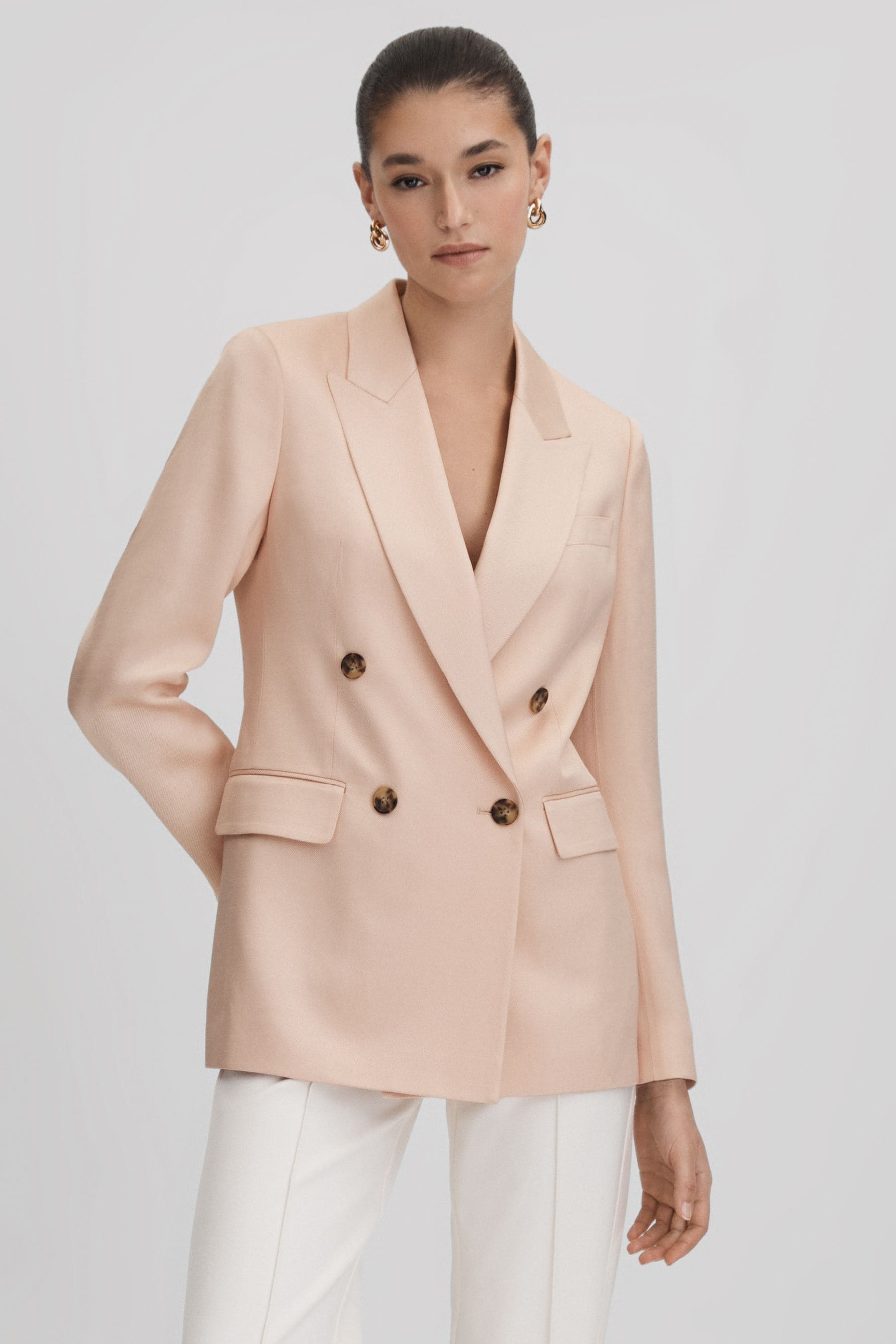 Pink silk blazer new arrivals