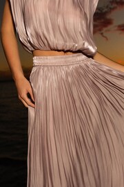 Gold Satin Maxi Skirt - Image 4 of 6